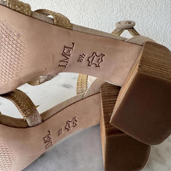 J.McLaughlin Natural Block Heeled Sandals Size 8.5 - Picture 6 of 8